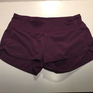 LULU LEMON Dark Purple Speed Up Short